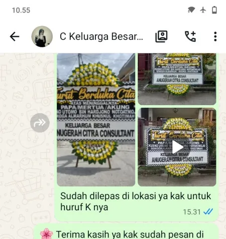 Pengiriman Papan Bunga Duka Sukadana Compreng